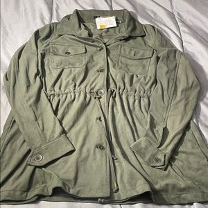 Torrid Olive Suede Shacket